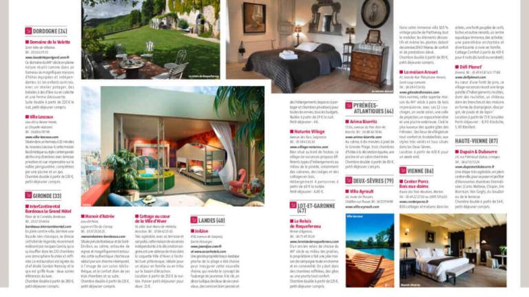 La guía de Hôtels Nouvelle-Aquitaine REVISTA DESTINATION / EDITION SPÉCIALE NOUVELLE-AQUITAINE / 06-2017