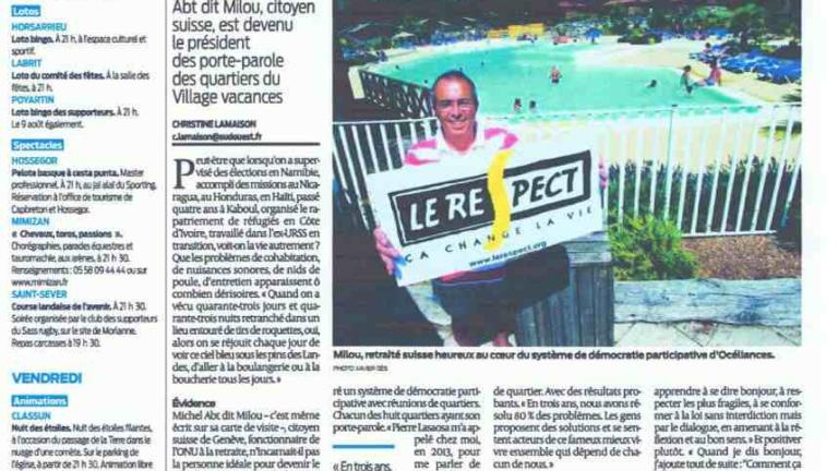 Portrait Milou Résident du Camping SUD-OUEST 03-08-2016