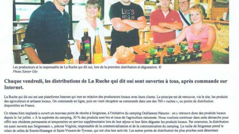 La Ruche Qui dit Oui s’installe chez Naturéo SUD-OUEST 11-07-2016